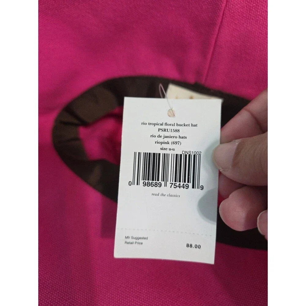 Kate spade Tropical rio bucket hat floral bow new with tags